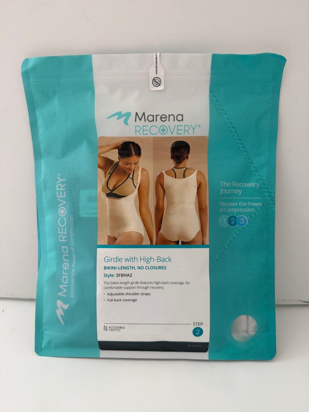 Marena Recovery Girdle with High SFBHA2 Back Bikini Length SMALL Black